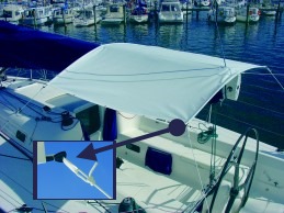 Sunbreaker 2,4 x 2,4 m Sonnensegel mit Carbon-Gestnge  Ksling  Marinesport Onlineshop